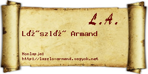 László Armand névjegykártya