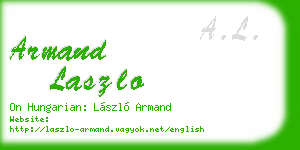 armand laszlo business card